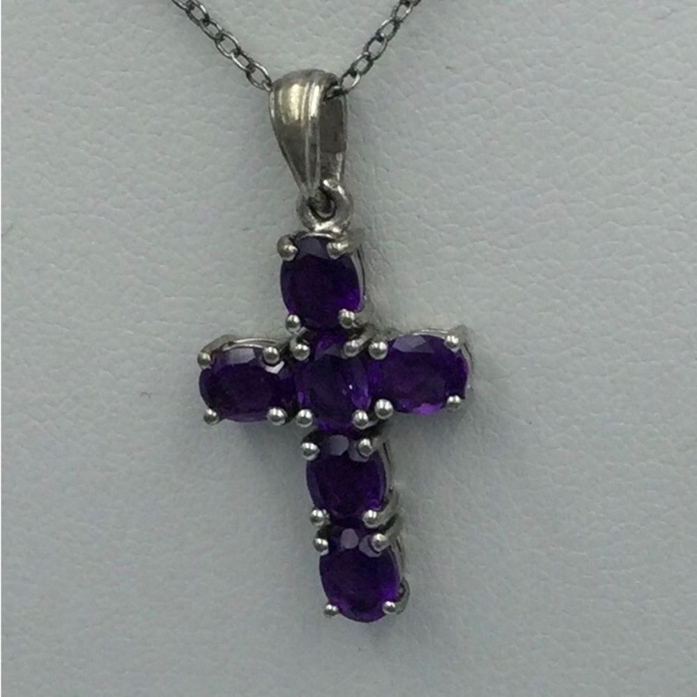 Genuine Lusaka Amethyst Cross NWOT